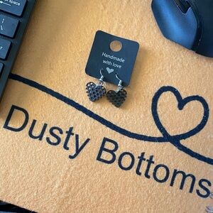 Black Heart Earrings